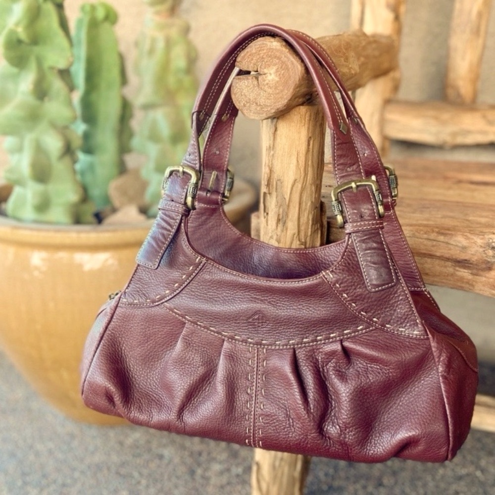 Pebbled Leather Hobo Bag by Eileen West⭐️GORGEOUS